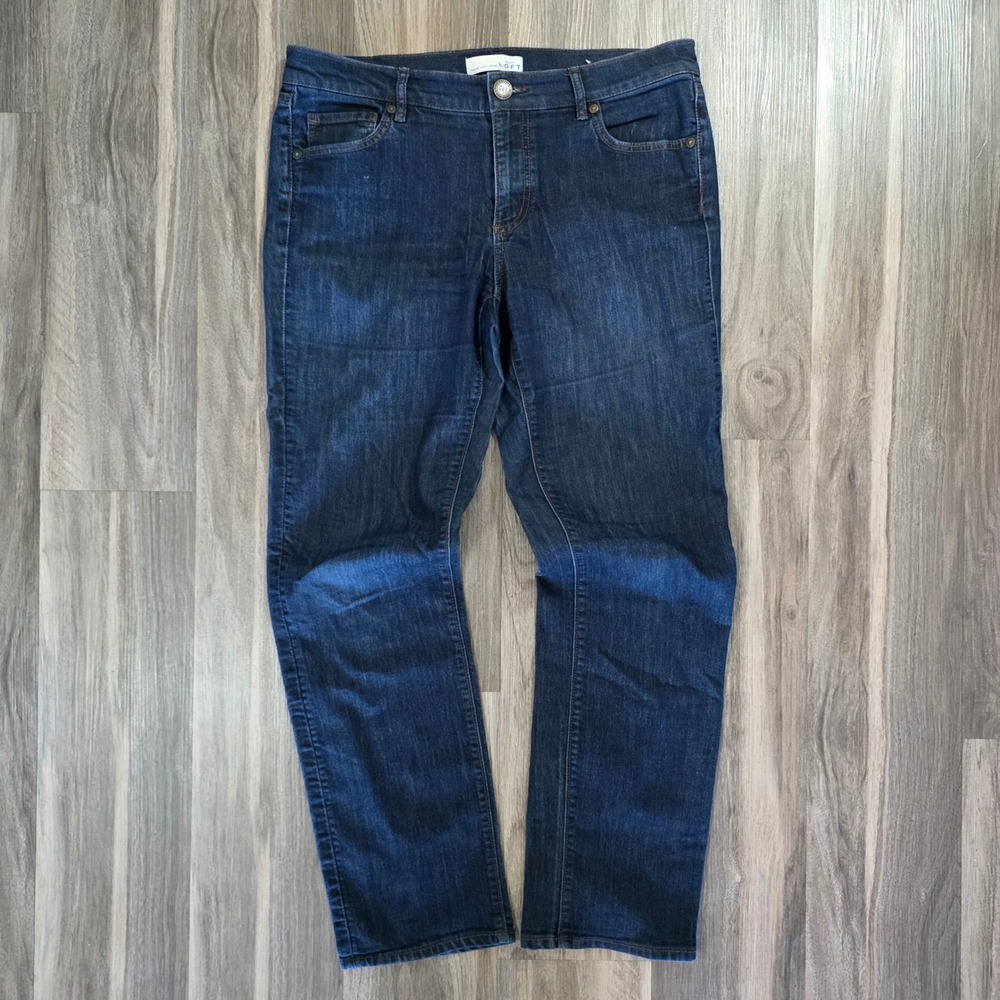 Ann Taylor LOFT Straight Leg Dark Wash Jeans Size 6/28P G-8230